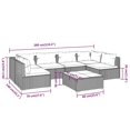 thumbnail image 4 of vidaXL 7 Piece Garden Lounge Set with Cushions Poly Rattan Brown, 4 of 5
