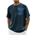thumbnail image 1 of SDNall Shorts pour Hommes Imprimé Col Rond Mode Décontractée Manches Courtes Blouses Chemises Chemises pour Hommes, Tee-Shirts Manches Longues pour Hommes, Chemises Manches Longues pour Hommes, 1 of 4
