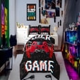 thumbnail image 1 of QUTETN Moderne Noir Bleu Joystick de Jeu Couettes et Duvets Grand Lit, 1 of 6