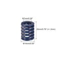 thumbnail image 2 of Unique Bargains Die Spring 5 Pack 14mm OD 20mm Long Spiral Stamping Light Load Compression Die Springs, Blue, 2 of 5
