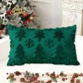 thumbnail image 4 of Wooowa 11.8x19.7Inch Rectangular Christmas Pillowcases, Embroidered Front & Solid Back, Festive Cushion Covers for Home Sofas, 4 of 8