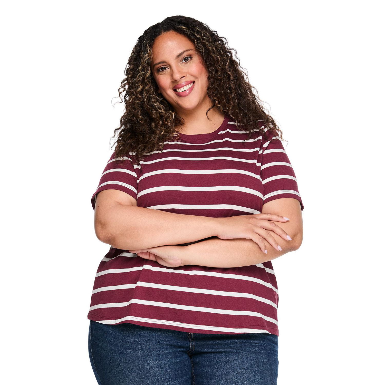 T-shirt à encolure ras du cou Lane Bryant Plus pour femmes
