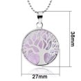 thumbnail image 4 of Natural Round Gem Stone Kabbalah Tree of Life Necklaces Pendants, 4 of 6
