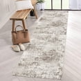 thumbnail image 3 of BERTHMEER 2'x8' Runner Rugs for Hallway Kitchen Indoor Bathroom Entryway Laundry Room Abstract Modern Brown Non-slip Washable Runner Rugs Contemporary Throw Rugs, Beige, 3 of 4