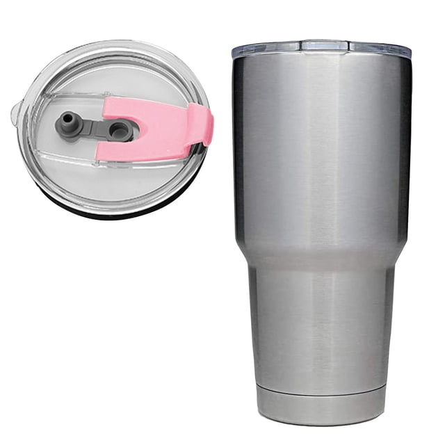 WIFKLSIIPG Tumbler Replacement Lids Spill Proof and Splash Lid for Straw Friendly(Pink)