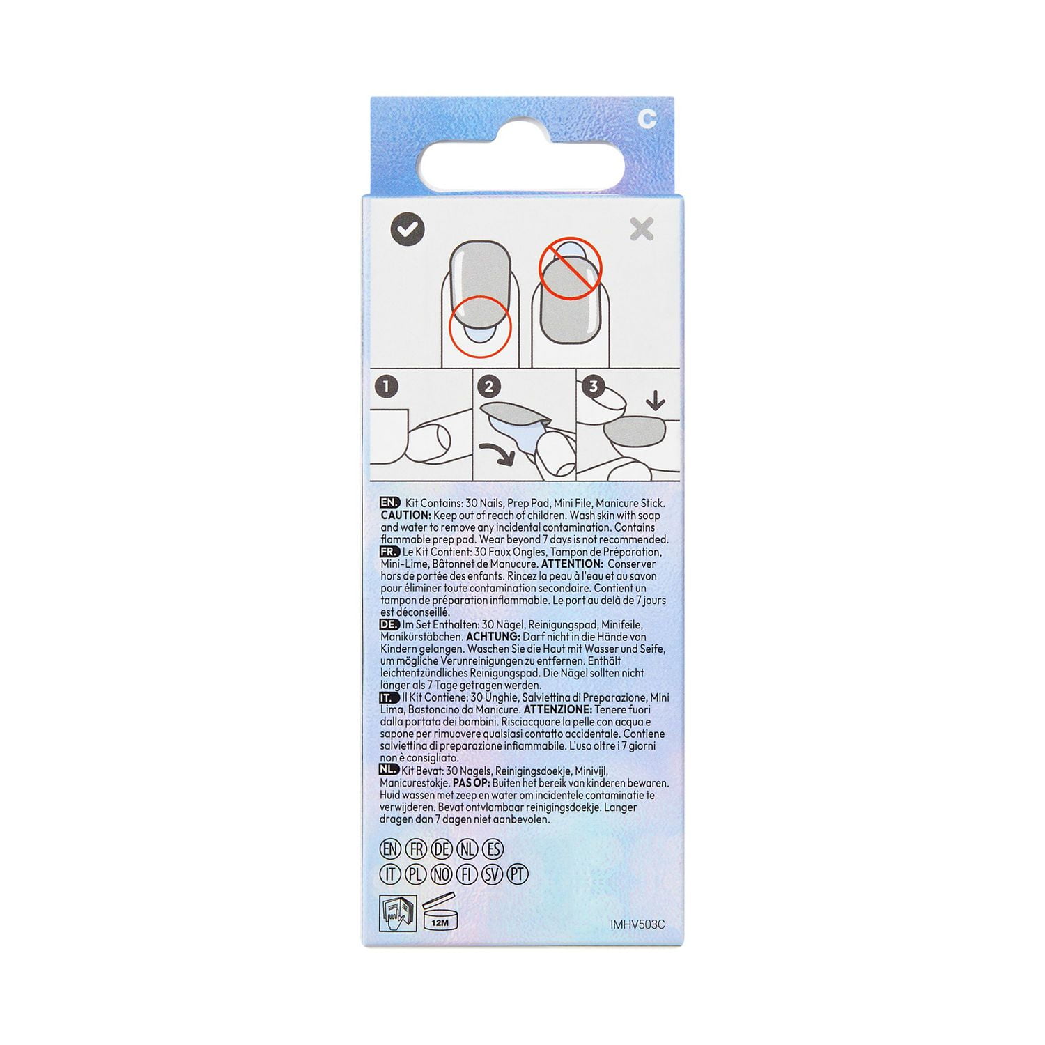 imPRESS Holiday Ongles Autocollants - Longueur Courte - Forme Ballerine
