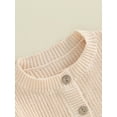 thumbnail image 4 of Kmbangi Cardigan Tricoté pour Bébés Filles Mignon Manches Longues Col Rond Couleur Unie Pull Boutonné Automne, 4 of 9