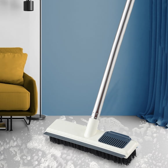 Floor Scrub Brush With Long Handle In 1 Scrape And Brush Tub And Tile Brush For Cleaning Bathroom Patio Kitchen Wall, Czzoypi Under $5! Floor Scrub Brush With Long