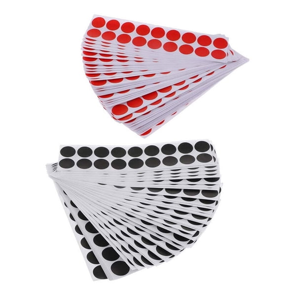 Lot de 900 Autocollants de Cible Accessoires de Chasse Pratiques Bricolage Patchs de Tir Patch en Papier Couleur Vive Accessoire d'Entraînement Noir