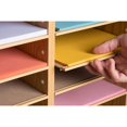 thumbnail image 4 of AdirOffice Wood Adjustable 16 Compartment Literature Organizer, Medium Oak, 4 of 5