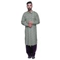thumbnail image 1 of Atasi Kurta Pathani pour Hommes à Col Classique à Manches Longues Salwar Ensemble de Kurta de Mariage, 1 of 5