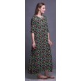 thumbnail image 2 of Bimba Chemises de Nuit Maxi Noires Colorées Imprimées pour Femmes avec Combinaison d'Été Vêtements de Nuit X-Small, 2 of 5