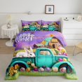 thumbnail image 2 of Erosebridal Happy Easter Bedding Twin Comforter Set for Kids,Rabbit Eggs Flower Down Comforter,Animal Bedroom Decor,Reversible,Lightweight,2-Piece, 2 of 7