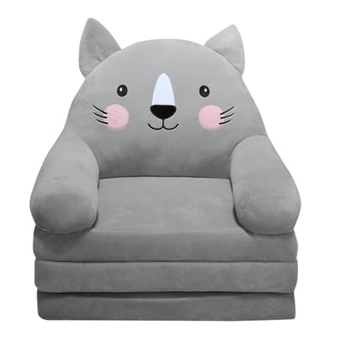 Big Sale ! Huayishang Cushion,Plush Foldable Kids Sofa Backrest Armchair 2 In 1 Foldable Children Sofa Cute Cartoon Lazy Sofa Children Flip Open Sofa Bed for Living Room Bedroom without Liner Filler