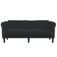 thumbnail image 2 of vidaXL Sofa 2-Seater Black Velvet, 2 of 5