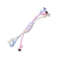 thumbnail image 3 of Pet Cotton Ropes Bite-resistant Teeth Clean Dogs Toy Flexible Bald Head Chewing Toys Washable Molar Bone Shape Pets Knot Ball Tricolor Candy, 3 of 8