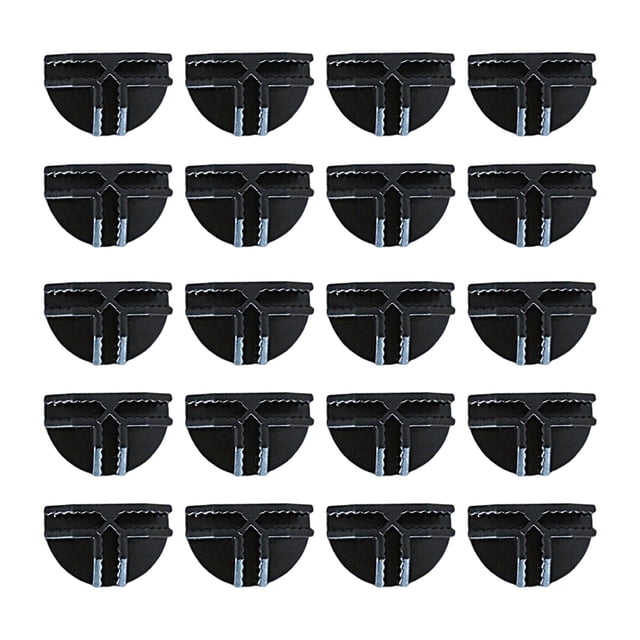 20Pcs Storage Closet Cube Repair Grid Connectors Replacement Spare Parts Grid Connectors Grid Wire Storage Cubes For Modular Organizer Cube Shelf Black Semi Circle