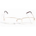 thumbnail image 4 of V.W.E. Rectangular Half Rim Metal Reading Glasses With Anti-reflective AR Coating (Gold, 3.00), 4 of 4