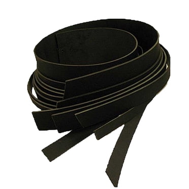 Black Oiled Buffalo Leather Strips 8/9oz 46"–52" Long - Multiple Widths