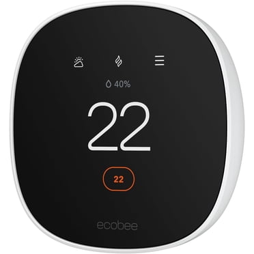 ecobee Thermostat Intelligent Essentiel - Thermostat programmable Wi-Fi Certifié Energy Star - Fonctionne avec Siri, Alexa et l'Assistant Google