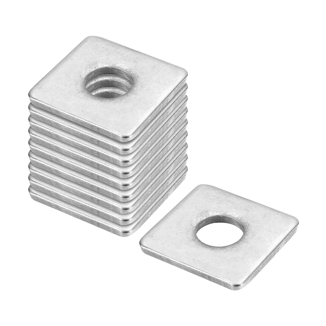 Uxcell Rondelle Carrée, Lot de 10, M12x30x30x3 mm, Rondelles pour Plaques Carrées en Acier Inoxydable 304