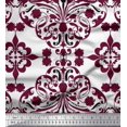 thumbnail image 1 of Soimoi Poly Georgette Fabric Moroccan Damask Print Fabric by The Yard 42 Inch Wide, 1 of 3