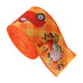 thumbnail image 2 of Oefntac Ribbon Thanksgiving Ribbon Theme Ribbon Yellow Maple Leaf Pumpkin Plaid Edge Decorative Ribbon, 2 of 6