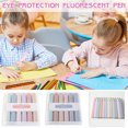 thumbnail image 4 of Highlighter Clear View Highlighter with See-Through Chisel Tip, Stick HighlighterLight-colored Eye-protection Highlighter 6-color Set Morandi Color Square Marker Student With Marker Pen（2ml）, 4 of 6