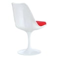 thumbnail image 3 of Heavenly White Tulip Armless Chair with Cushion SET OF 3, 3 of 5