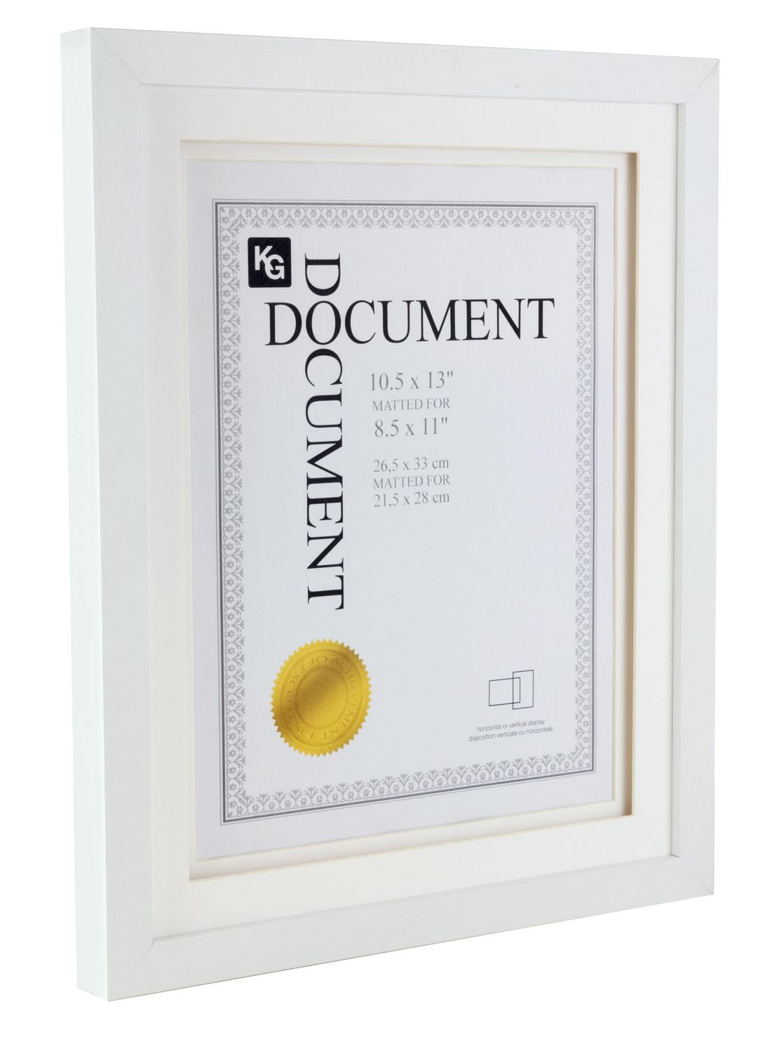 kieragrace KG cadre contemporain Morgan avec passe-partout double – 26,67 x 33,02 cm (10,5 x 13 po), blanc