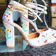 thumbnail image 4 of LSLJS Women's Ethnic Suede Embroidered Strap High Heel Chunky Sandals, 4 of 9