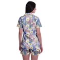 thumbnail image 4 of Moomaya Ensemble de Pyjama en Coton pour Femmes, Chemise de Nuit à Col Cranté à Manches Courtes, 4 of 6
