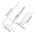 thumbnail image 3 of White Non Marking Wind Scissors Elementary School Students Paper Cutting Scissors Stainless Steel Kids Craft Scissors With Protective Sleeve White White, 3 of 6
