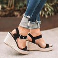 thumbnail image 4 of Women‘s Platform Sandals Wedge Ankle Strap Open Toe Sandals, 4 of 7