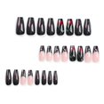 thumbnail image 2 of Christmas Decoration Fofosbeauty False Nails, Square Press on Nails Tips Design, Cherry Star Black, 2 of 6