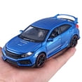 thumbnail image 2 of CUITING Alliage+ABS+caoutchou 1 32 Voiture Modèle Moulée sous Pression Son et Lumière Cadeau pour Honda Civic Type R, 2 of 3