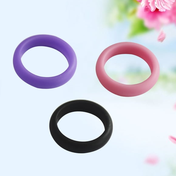 UPGRATOR 3Pcs Silicone Wedding Rings Waterproof Bands for Sports and Outdoor Activities Assorted