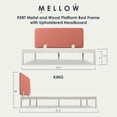thumbnail image 2 of Mellow KERT Metal and Wood Platform Bed Frame with Upholstered Headboard, King, 2 of 12