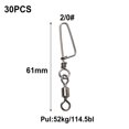 thumbnail image 4 of 30 Pack Ball Bearing Fishing Swivels Snap Coastlock Fishing Line Connector Stainless Steel Fishing Swivels Fish Tackle Tools, 4 of 12