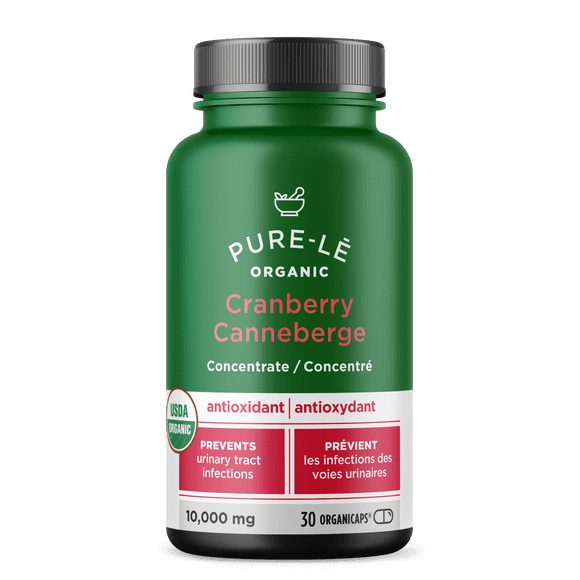 Concentré de Canneberge Biologique USDA 30 « Once Daily » Gélules Biologiques - Santé Urinaire et Antioxydant - Approvisionnement de 30 Jours - Meilleur Que les Comprimés, Liquides Ou Thés - Extrait de Plante - Supplément Ultra Premium