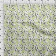 thumbnail image 3 of oneOone Tissu Georgette Viscose Imprimé Feuilles & Fleurs Ikat BTY 42 Pouces de Large, 3 of 4