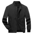 thumbnail image 1 of Cameland Jackets For Men Men's Autumn Winter Casual Zipper Pure Color Jacket Coat Fall Winter Coats For Men, 1 of 8