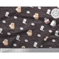 thumbnail image 2 of Soimoi Poly Crepe Fabric Sweet Cat Kids Printed Fabric 1 Yard 52 Inch Wide, 2 of 3