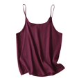 thumbnail image 2 of UPPADA Womens Crewneck Tank Tops Summer Sleeveless Scoop Neck Tees Solid Color Basic Slim Fitted Cami Shirts Womens Tank Tops Camisole Top Built In Bra Adjustable Straps,Prime Two Day Deals, 2 of 3