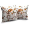 thumbnail image 4 of Boho Pillow Covers 18x18, Burnt Orange Yellow Ethnic Design Outdoor Decorative Throw Pillows for Couch, Fall Carpet Pattern Decor Cushion Cover 2 Pcs Farmhouse Linen Pillowcase for Bed Car Safa, 4 of 5