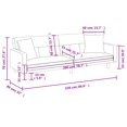 thumbnail image 4 of vidaXL Sofa Bed with Cushions Dark Grey Fabric, 4 of 5