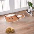 thumbnail image 4 of Non Slip Shower Mat 60 cm x 40 cm Cup Shaped Faux Wool Bathroom Rug Absorbent Acrylic Floor Mat, 4 of 6