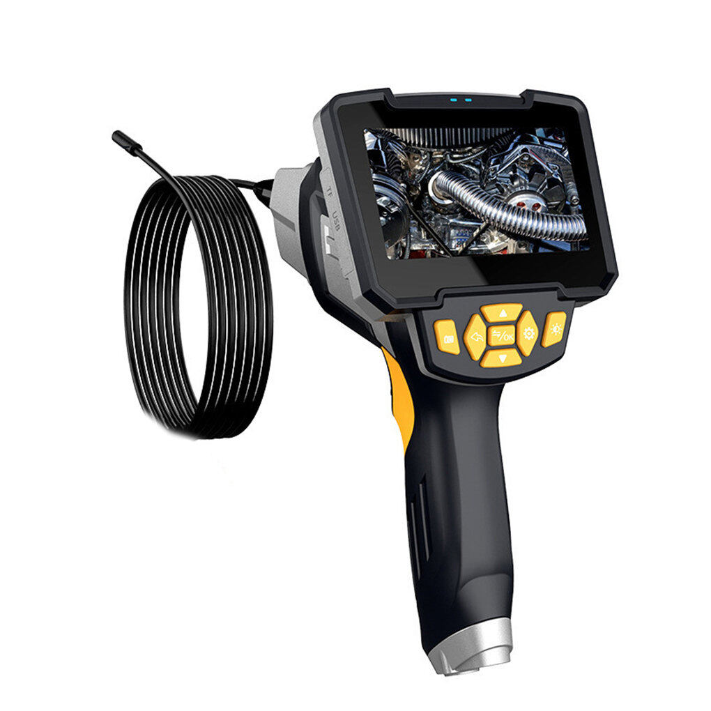 Appareil Photo Endoscopique à Double Objectif Portable Endoscope d'Inspection Étanche HD LCD de 4,3 Pouces, 5 M