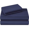 thumbnail image 1 of 1200 Thread Count 100% Egyptian Cotton 4-Piece Bed Sheet Set (1 Flat, 1 Fitted Sheet, 2 Pillow Covers) 21 Inches Deep Pocket Solid Pattern, 1 of 4
