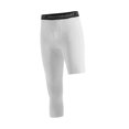 thumbnail image 3 of Mens 3/4 Compression Pants Workout Leggings Tights Base Layer Pants for Running S White Left Short, 3 of 8